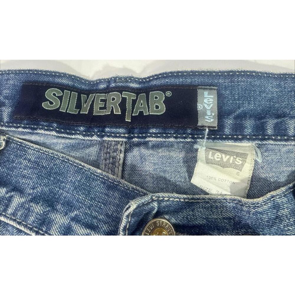 Vintage Levi Silvertab Men’s Blue Baggy Carpenter Denim jeans Size 34”X31”. - Picture 5 of 9